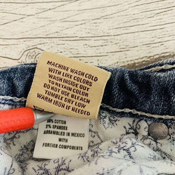 Womens Big Star Maddie Boot Cut Mid Rise Distressed Denim Blue Jeans Size 28s - Picture 8 of 8